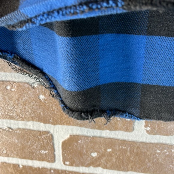 Kittery Trading Post Vintage Flannel Shirt blue black plaid USA grunge - Picture 5 of 11